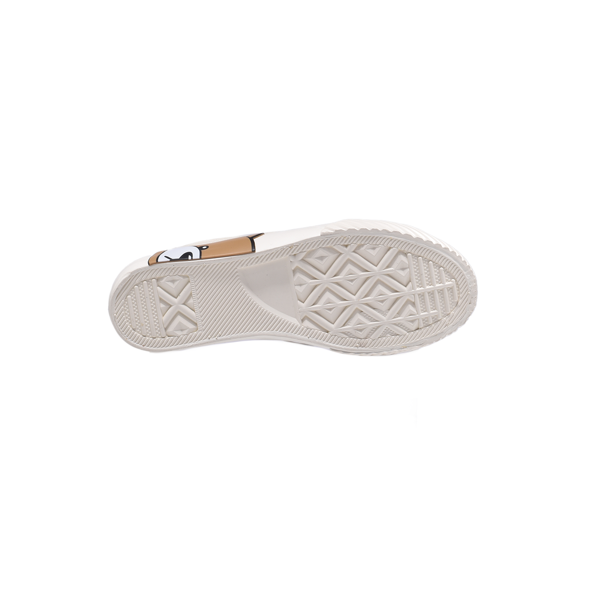 TTWN Bear High-Top Off-White Canvas Side Bear Head Biscuit Shoes