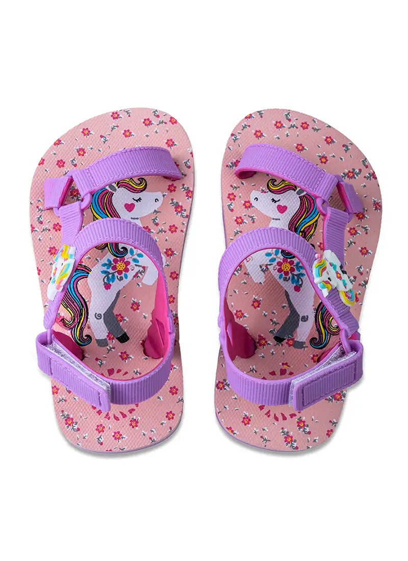 Cubs Sling Sandal Junior Girls Unicorn Baby Rose