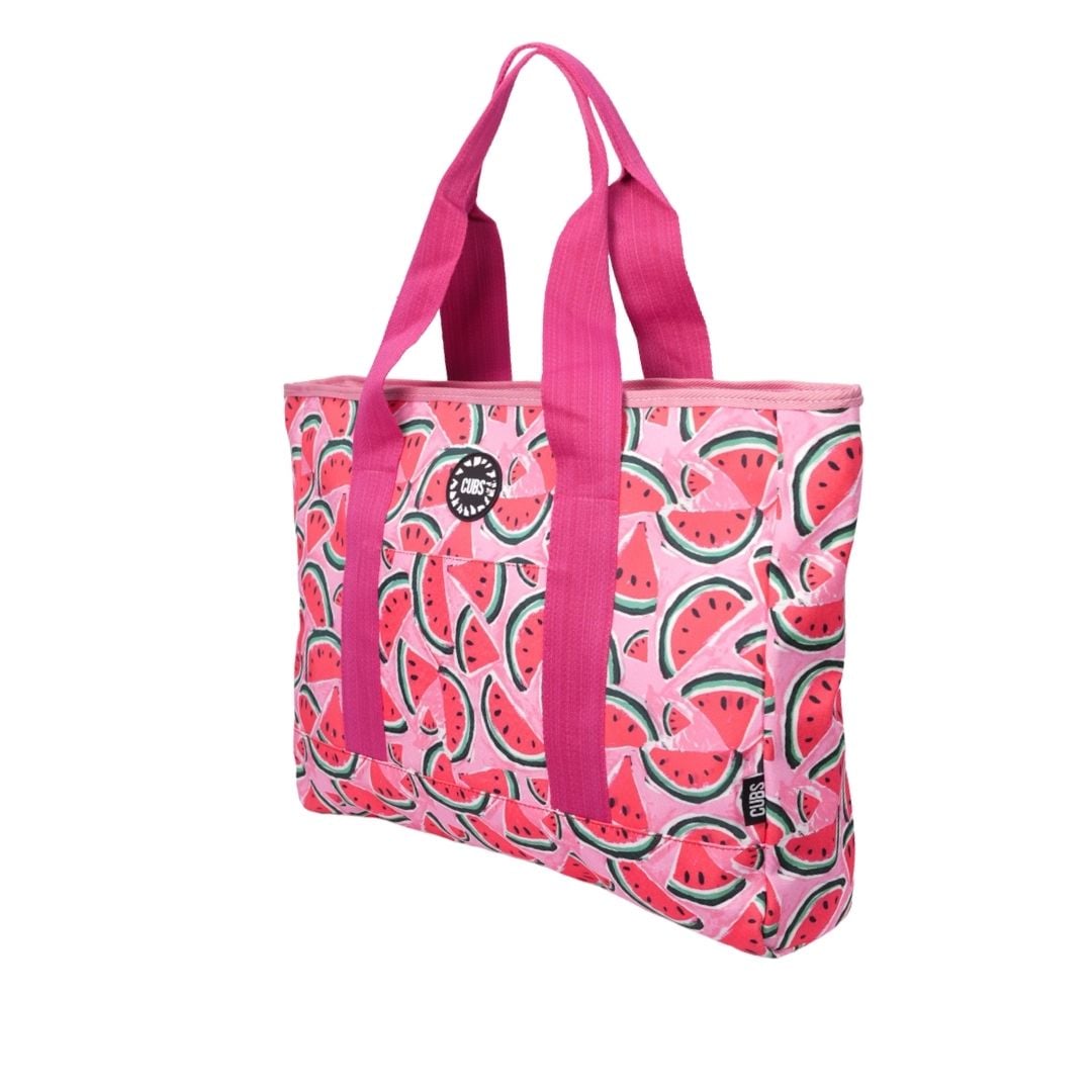 Cubs Madly in love with pink watermelons women Single Face tote bag