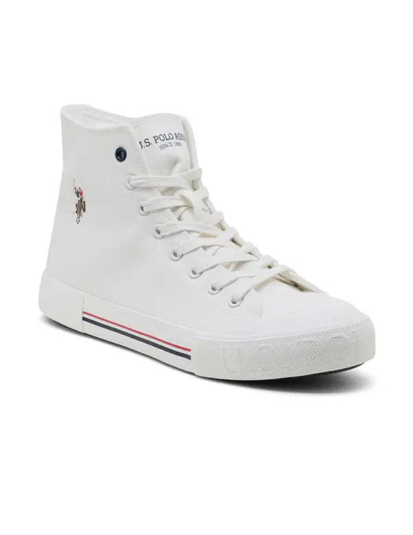 US Polo Men Vlair Off White Classics Mid Top Sneakers