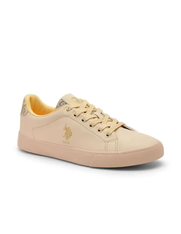 Women Round Toe Logo Beverly 2.0 Sneakers Beige