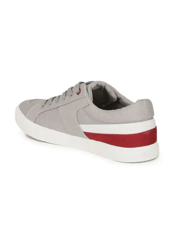 US Polo Men Contrast Stripe Canvas Clarkin Sneakers Grey