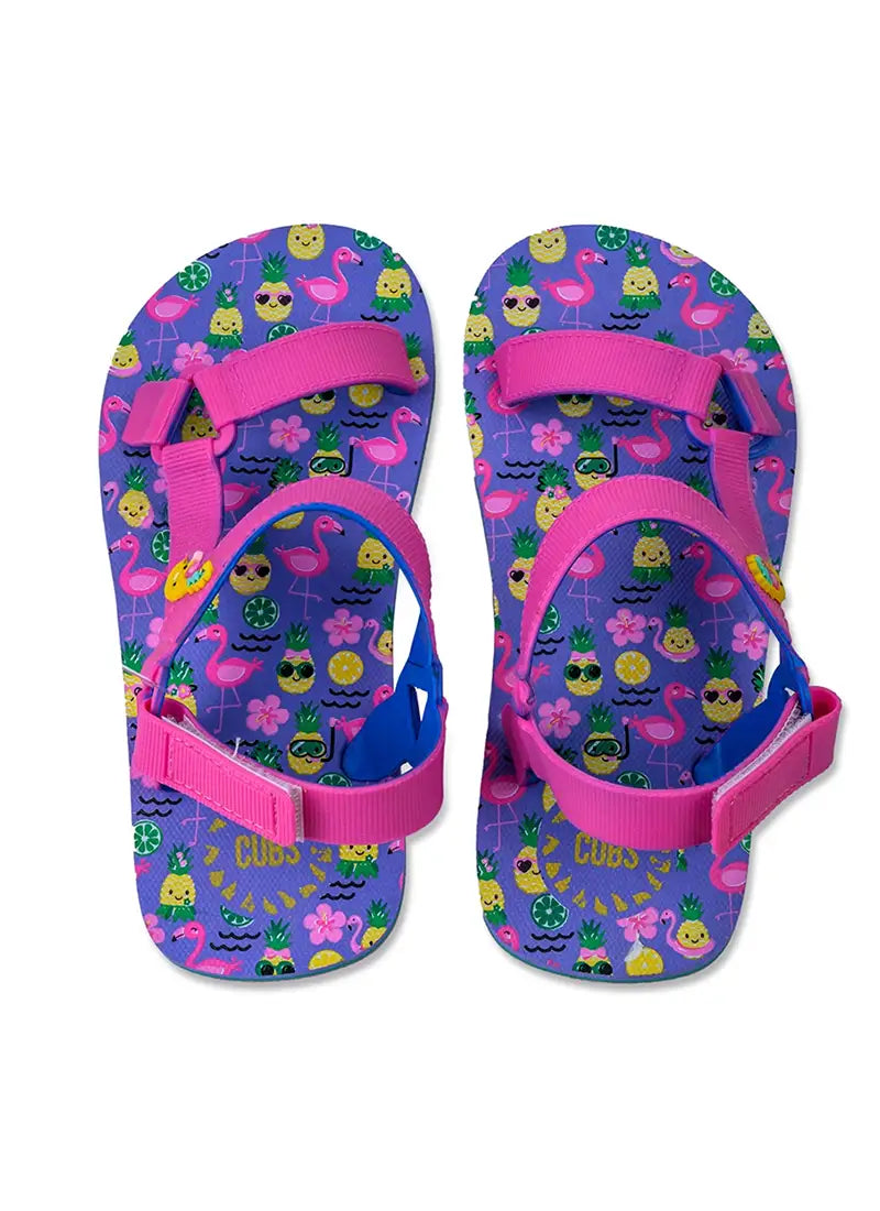 Cubs Big Girls’ Pineapple Print Sandals