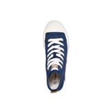 TTWN BEAR High-Top Navy Canvas Side Bear Head Biscuit Shoes