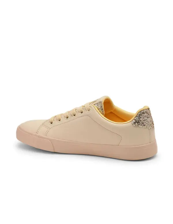 Women Round Toe Logo Beverly 2.0 Sneakers Beige