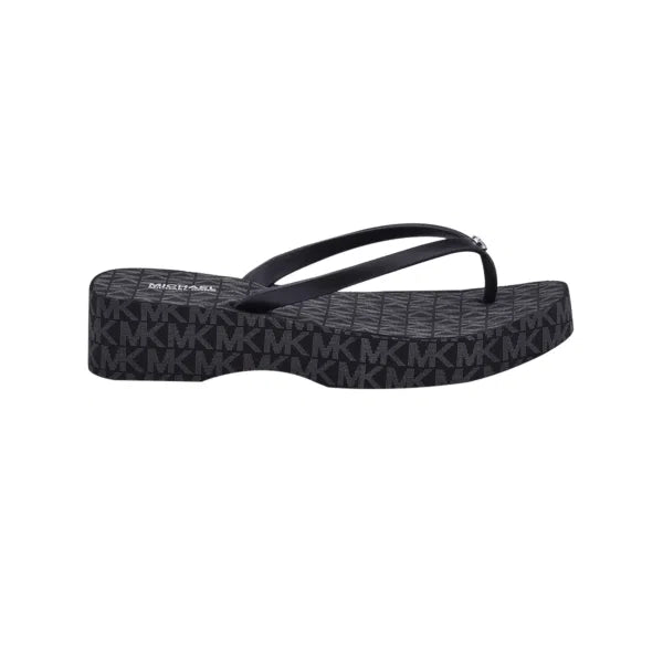Michael Kors Lilo Wedge Flip Flop Women Black/Black