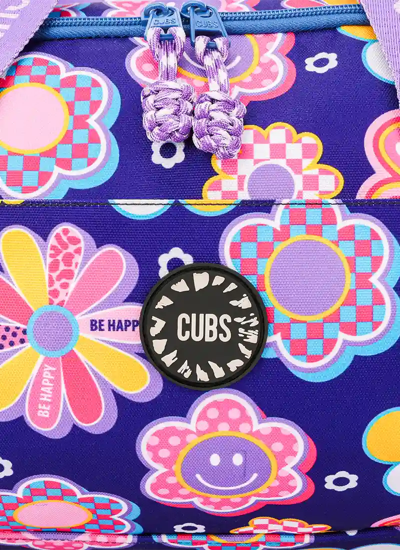 Cubs Deep Purple Roses Medium Duffel Bag