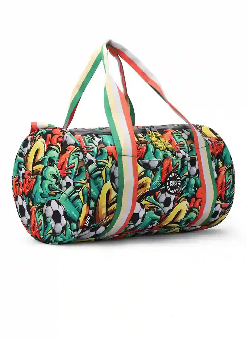 Cubs Football Graffiti Medium Duffel Bag