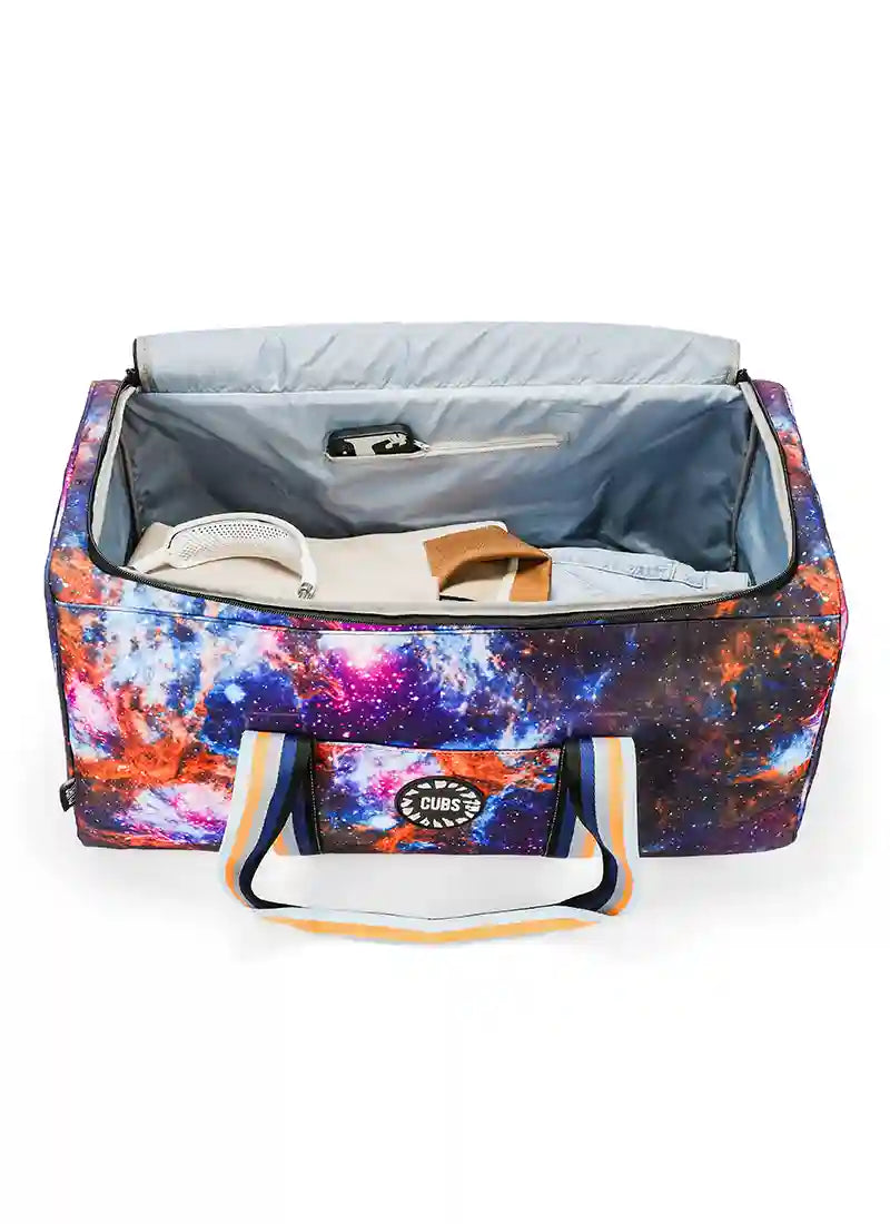 Cubs Purple Galaxy Weekender Duffel Bag