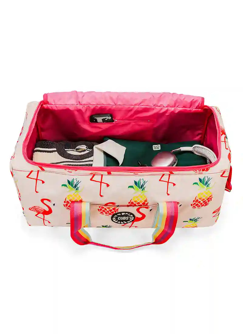 Cubs Peachy Flamingos Weekender Duffel Bag