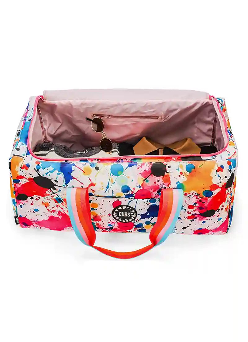 Cubs Splashing Paint Weekender Duffel Bag
