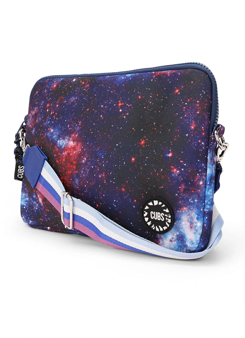 Cubs Dark Night Galaxy Laptop Bag With Strap 15 Inch