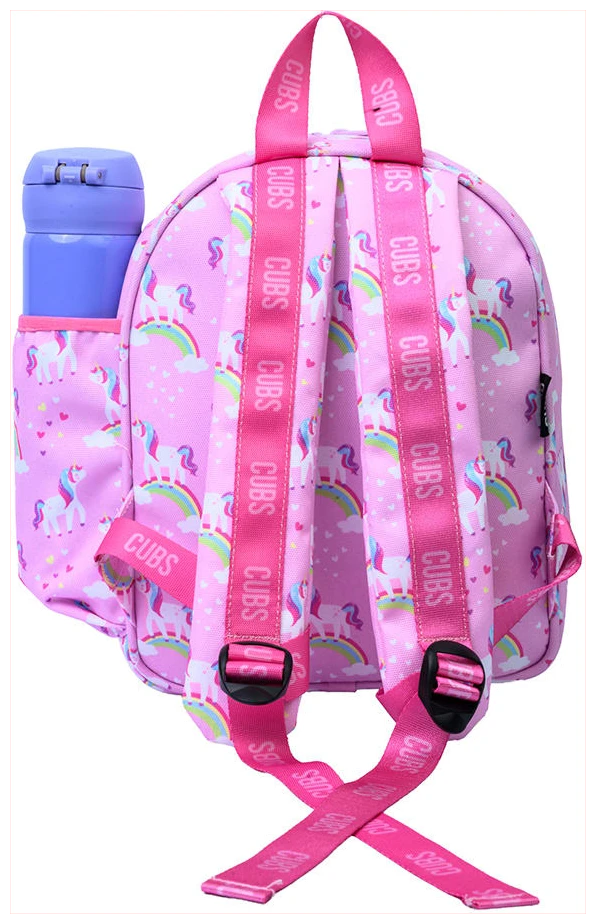 Cubs Pink Unicorn Letter F Nursery Lunch Backpack