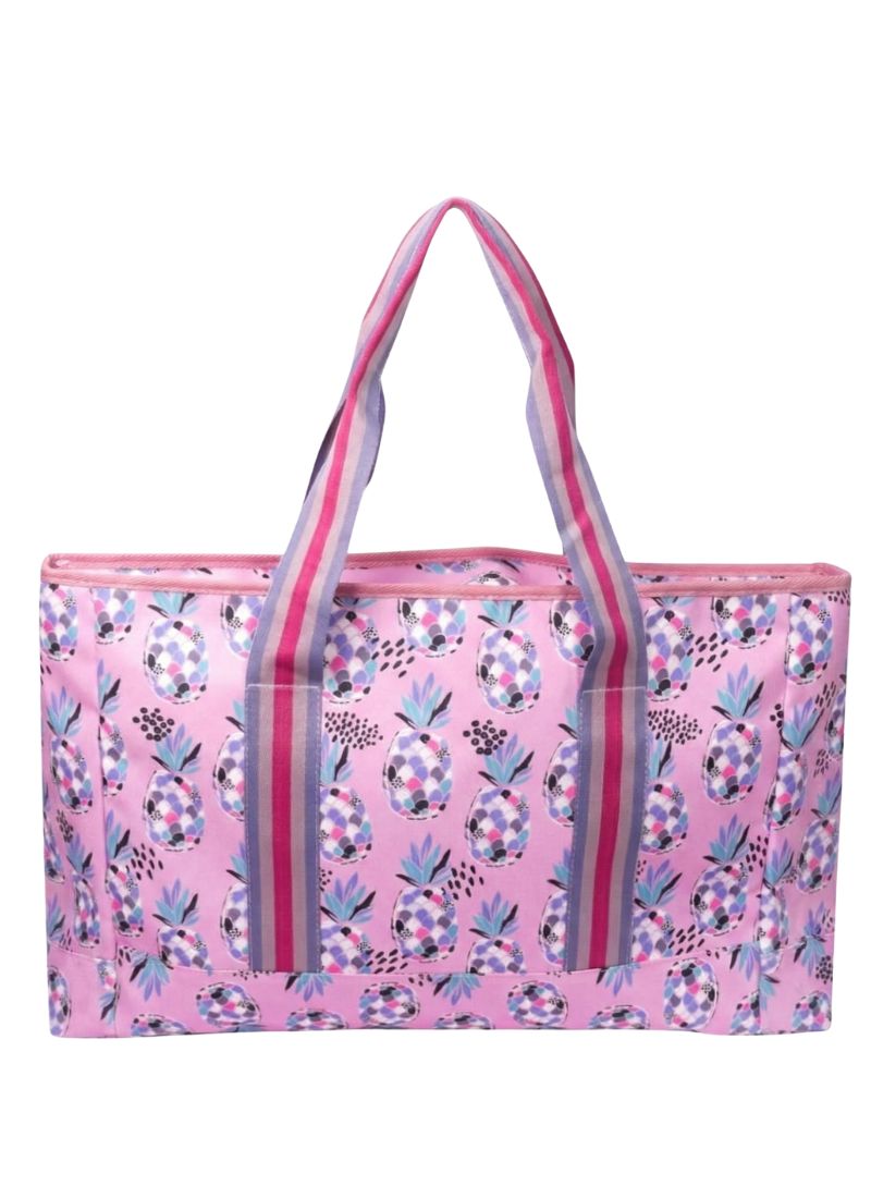 Cubs Lilac Pineapples women Single Face tote bag