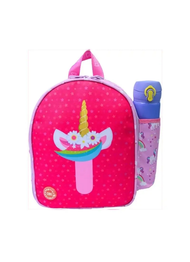 Cubs Pink Unicorn Letter T Nursery Lunch Backpack