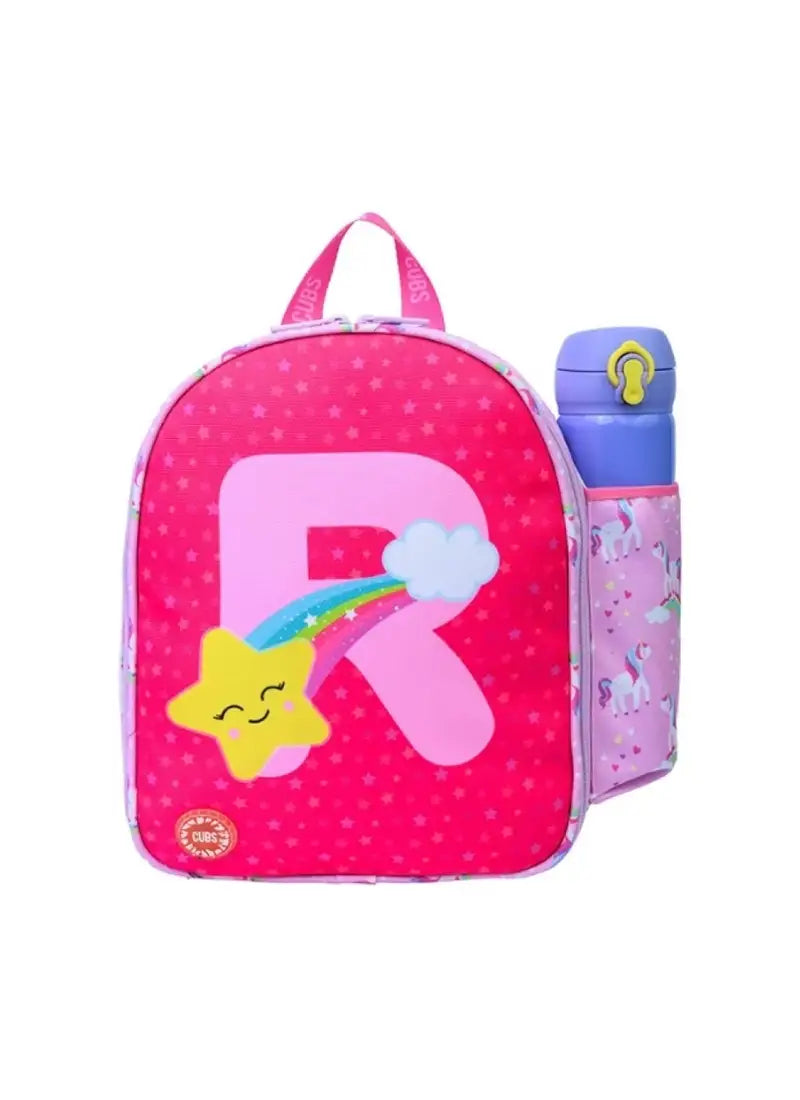 Cubs Pink Unicorn Letter R Nursery Lunch Backpack