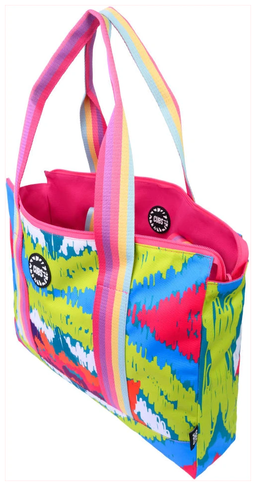 Cubs Tie Dye Star Double Face Tote Bag
