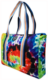 Cubs Always Tanned Tie Dye Black Double Face Tote Bag