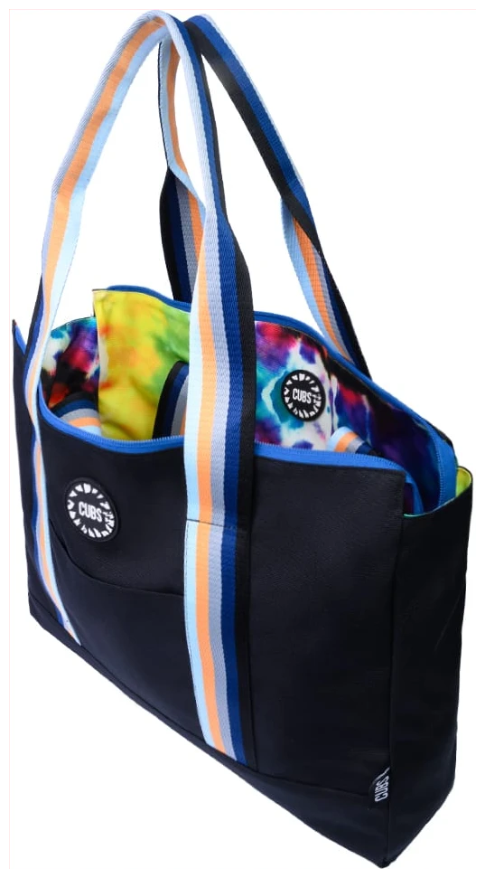 Cubs Always Tanned Tie Dye Black Double Face Tote Bag