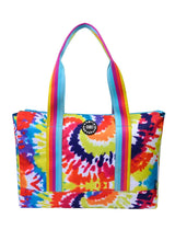 Cubs Happy Tie Dye Turquoise Double Face Tote Bag