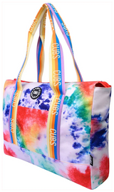 Cubs Smudged Paint & Peach Double Face Tote Bag