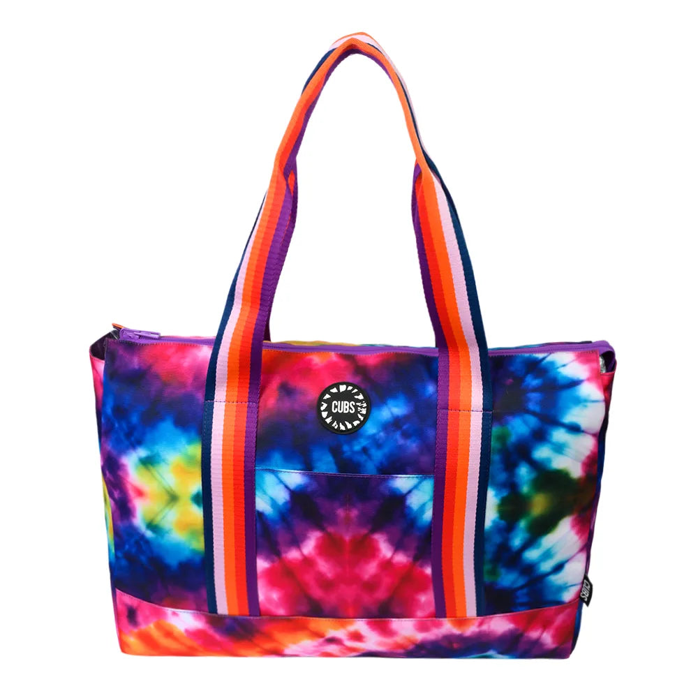 Cubs Deep Purple Tie Dye & Very Purple Double Face Tote Bag