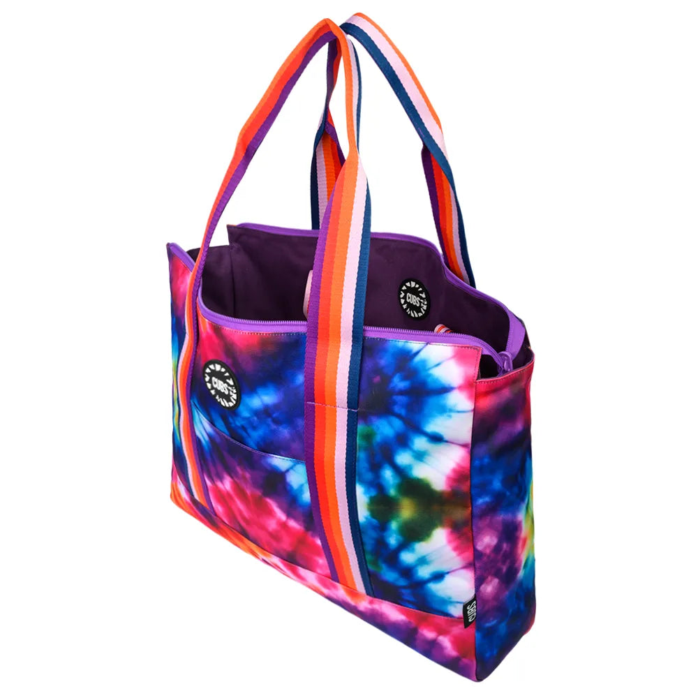 Cubs Deep Purple Tie Dye & Very Purple Double Face Tote Bag