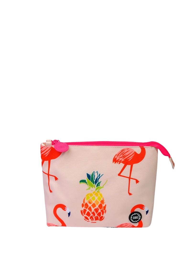Cubs Peachy Flamingos Medium Pouch