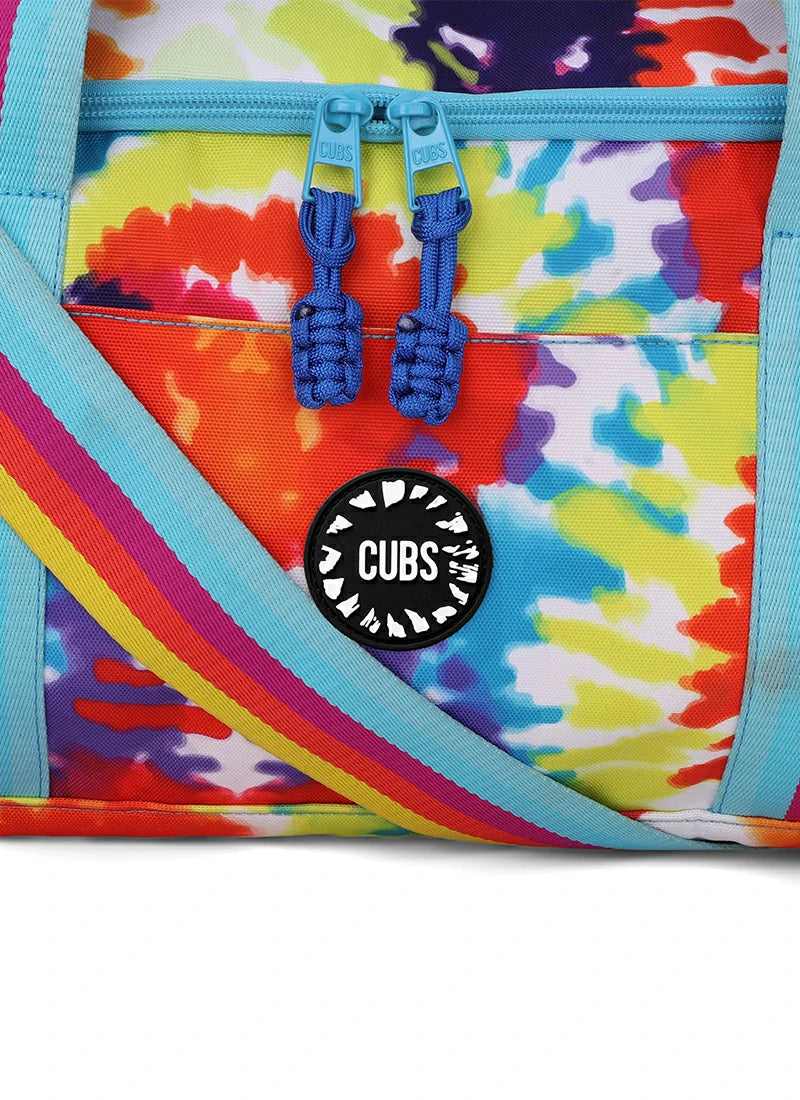 Cubs Happy Tie Dye two side Pocket Large Duffel bag