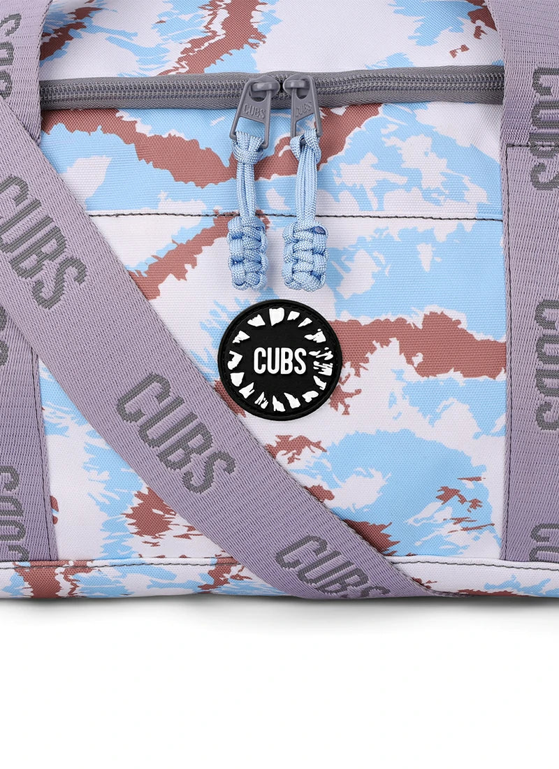 Cubs Baby Blue Tie Dye two side Pocket Large Duffel bag