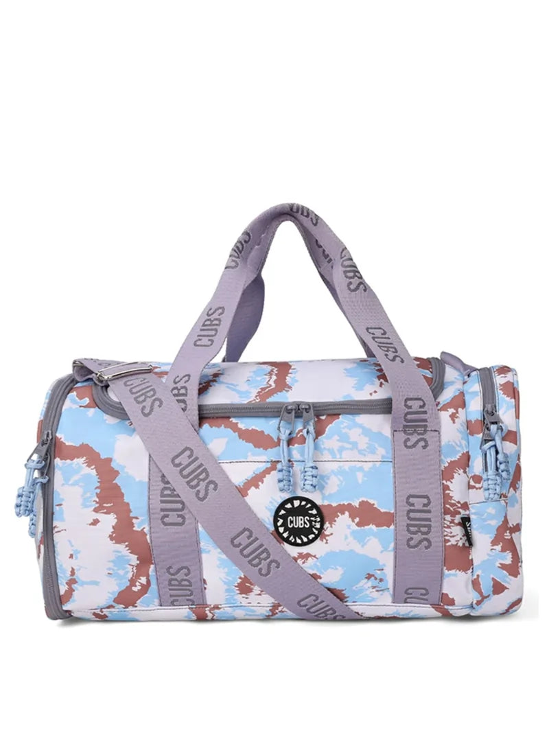 Cubs Baby Blue Tie Dye two side Pocket Large Duffel bag