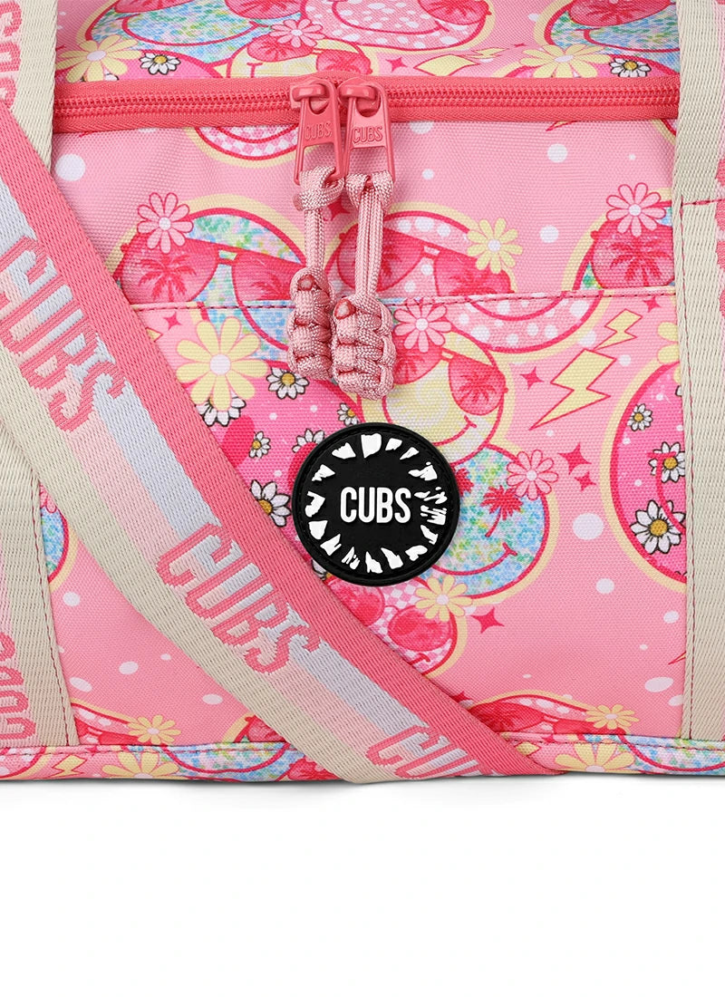 Cubs Smiley Faces two side Pocket Large Duffel bag