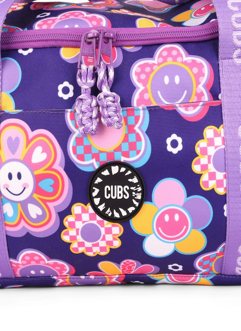 Cubs Deep Purple Roses two side Pocket Large Duffel bag