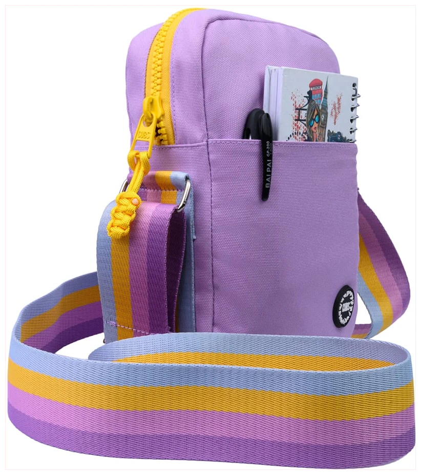 Cubs Lilac/Yellow Cross Body Bag