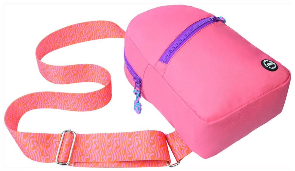 Cubs Pink Sling Bag Zipper Pocket
