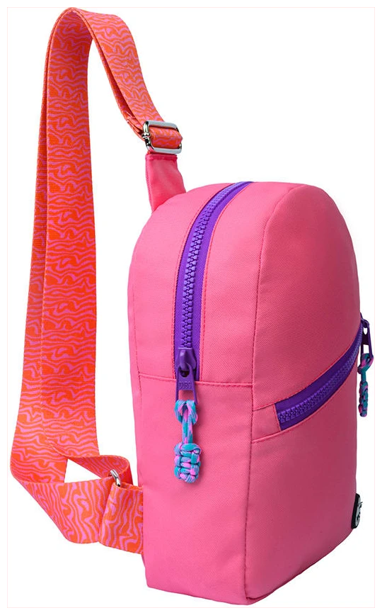 Cubs Pink Sling Bag Zipper Pocket