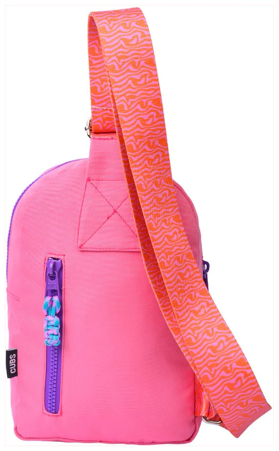 Cubs Pink Sling Bag Zipper Pocket