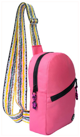 Cubs Pink/Black Sling Bag Zipper Pocket