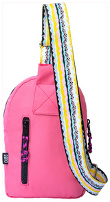 Cubs Pink/Black Sling Bag Zipper Pocket