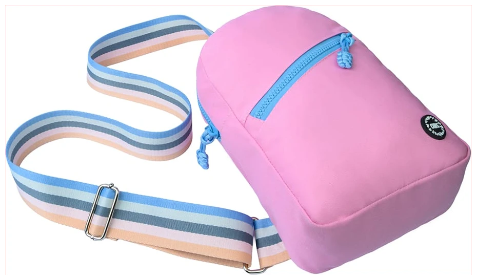 Cubs Light Pink Sling Bag Zipper Pocket