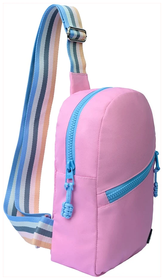 Cubs Light Pink Sling Bag Zipper Pocket