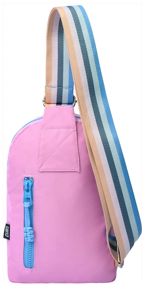 Cubs Light Pink Sling Bag Zipper Pocket
