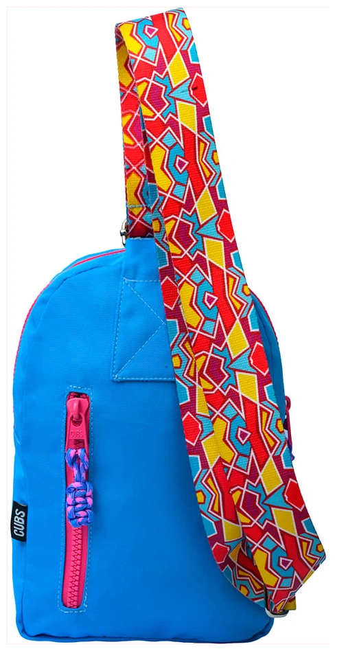 Cubs Blue/Fuchia Sling Bag Zipper Pocket