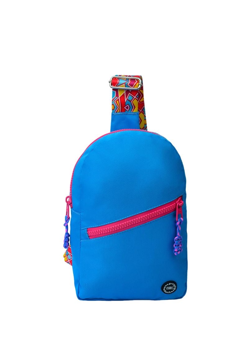 Cubs Blue/Fuchia Sling Bag Zipper Pocket