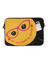 Cubs All We Need Is Smile Laptop Bag With Strap 15 Inch