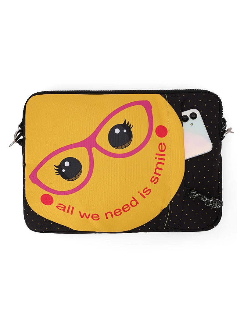 Cubs All We Need Is Smile Laptop Bag With Strap 13 Inch