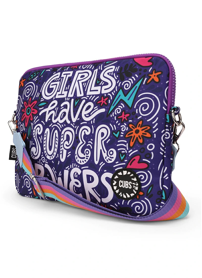 Cubs Girls Have Super Powers Laptop Bag With Strap 15 Inch