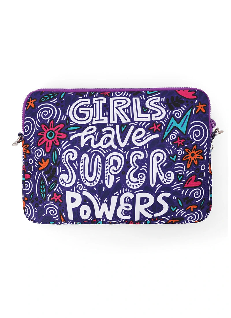 Cubs Girls Have Super Powers Laptop Bag With Strap 15 Inch