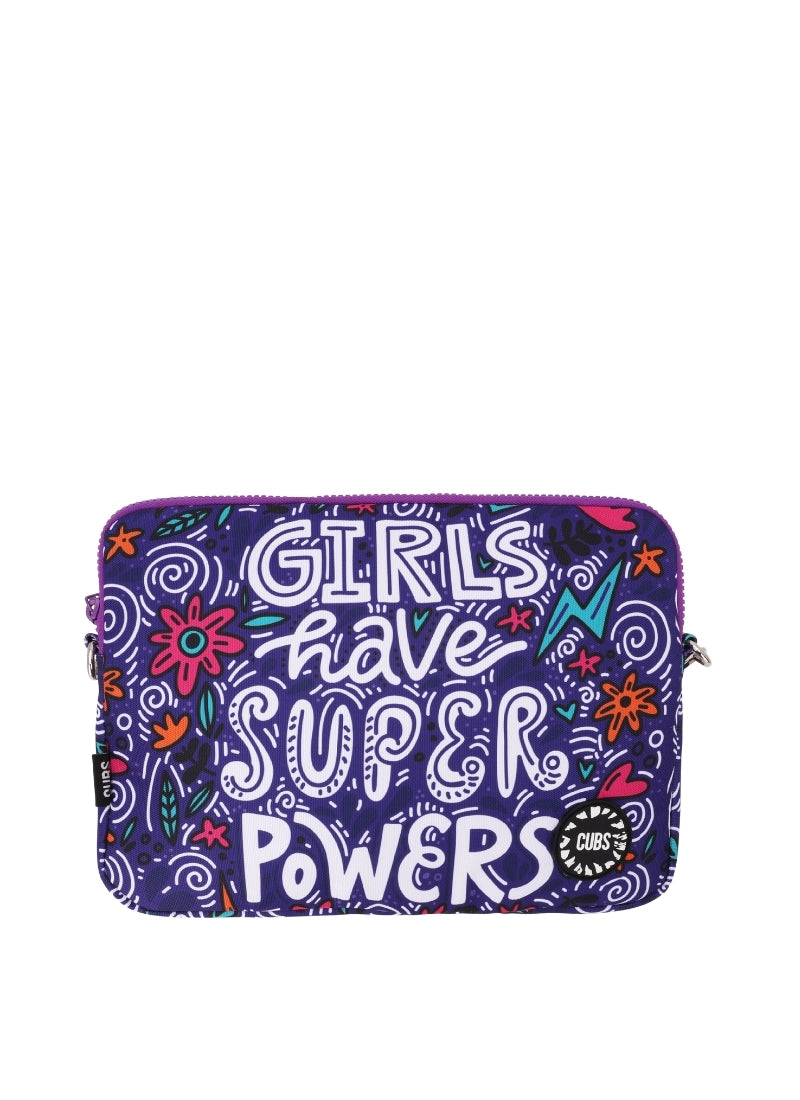 Cubs Girls Have Super Powers Laptop Bag With Strap 15 Inch