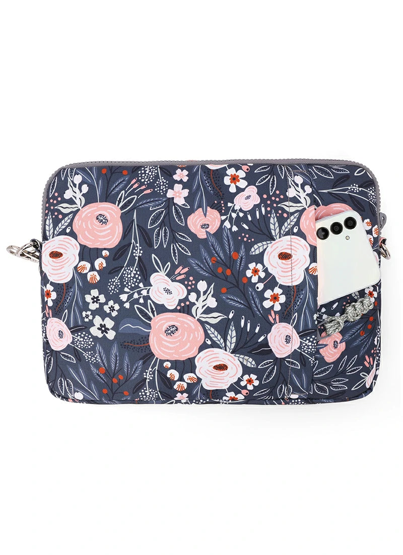Cubs Blooming Flowers Rose Laptop Bag With Strap 13 Inch